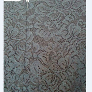 IVANKA TRUMP NAVY FLORAL LACE V-Neck LACE DRESS